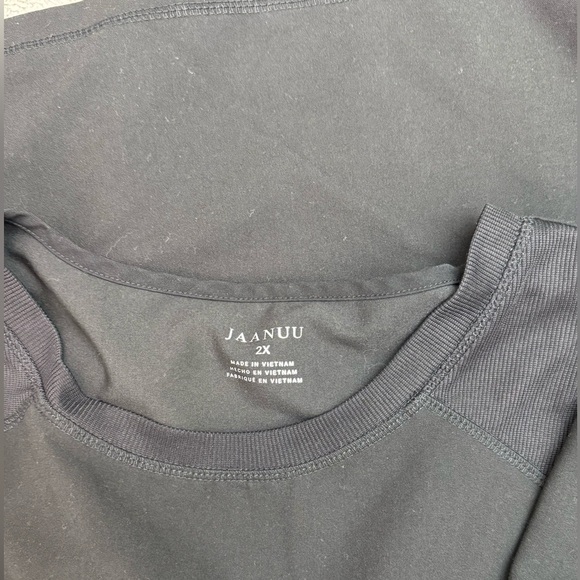 Jaanuu black Top Two Zippered Pocket Scrub Top women’s size 2x - Picture 5 of 7